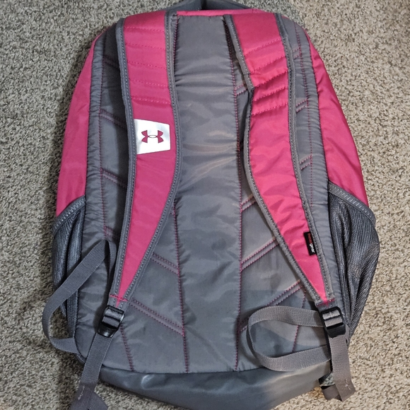 Under Armour Pink and Gray Men's Backpack - Picture 2 of 9